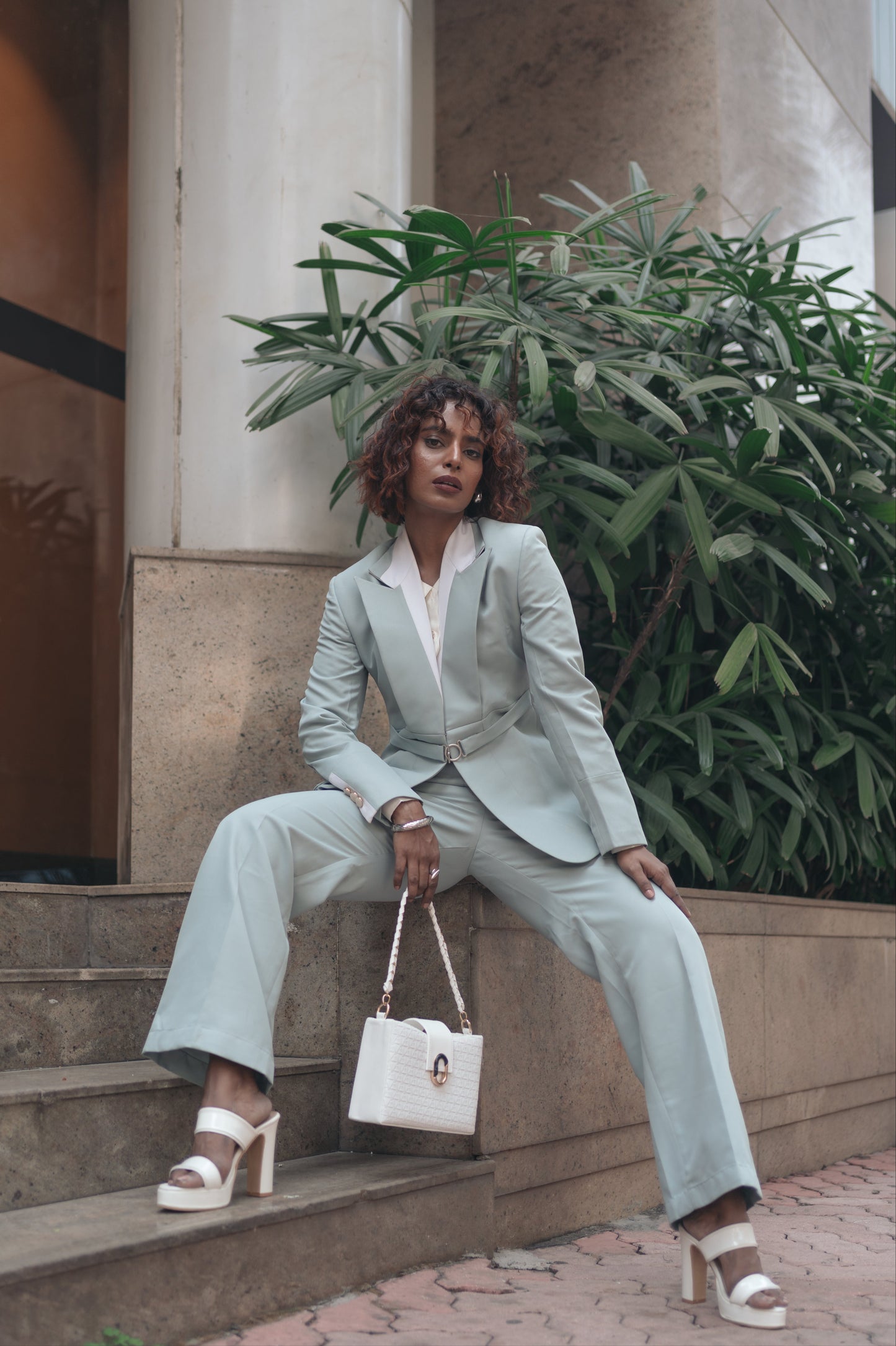 Steel Mint Green Blazer