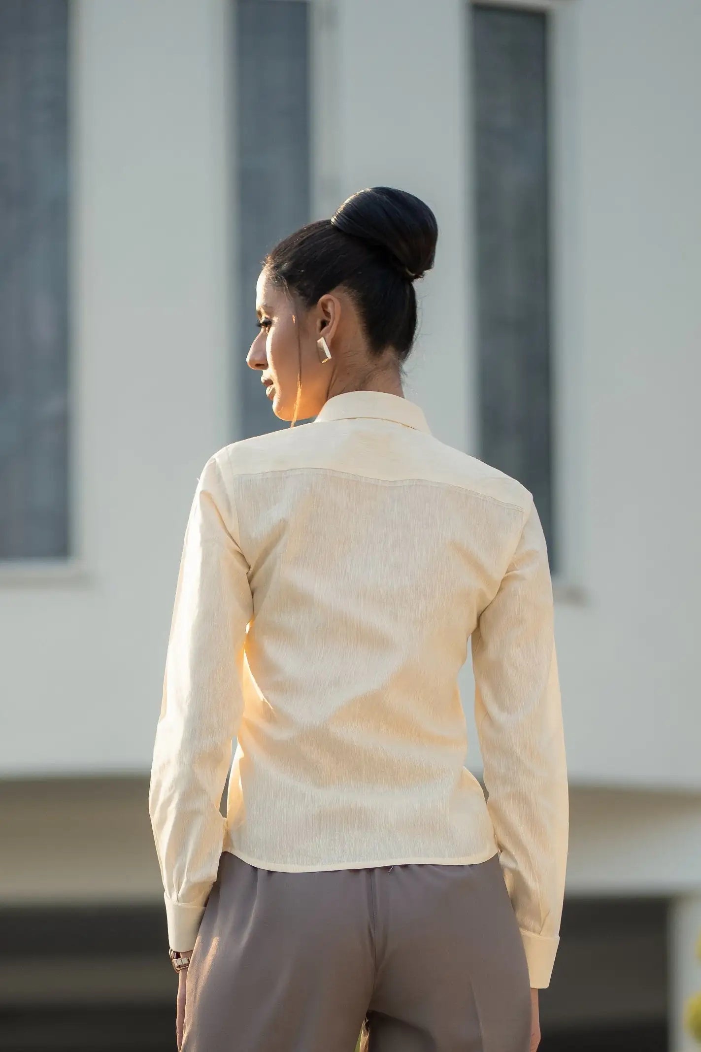 Unbounded Stitch Cream Shirt
