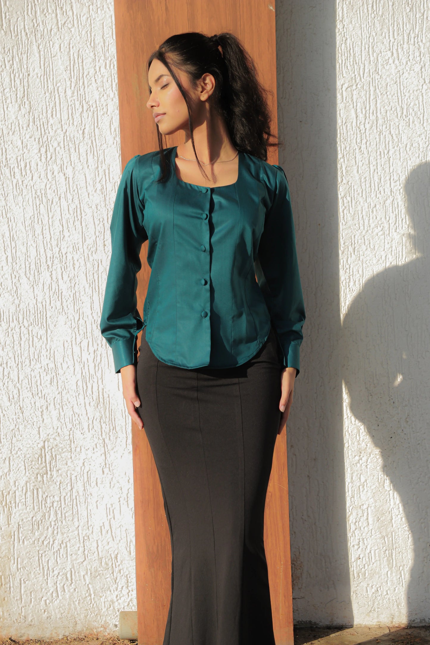 Quiet Cuff Teal Top