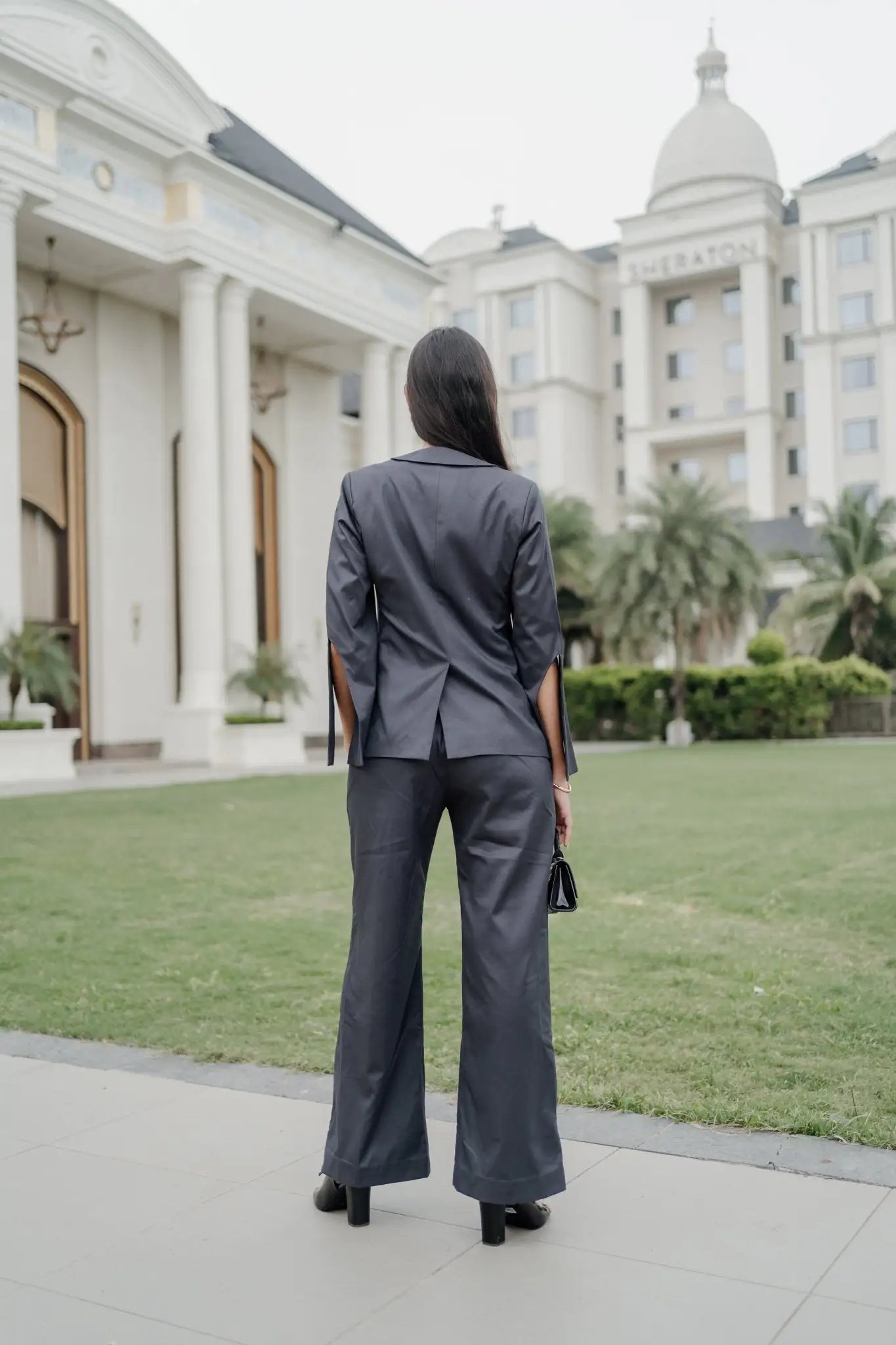 , MidWeek Women's Formal Wear - Workwear Style India, Shadowstone Grey Suit - Midweek - Suit
