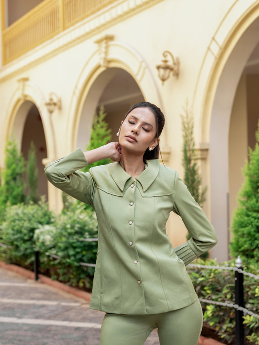 Emerald Blaze Green Blazer