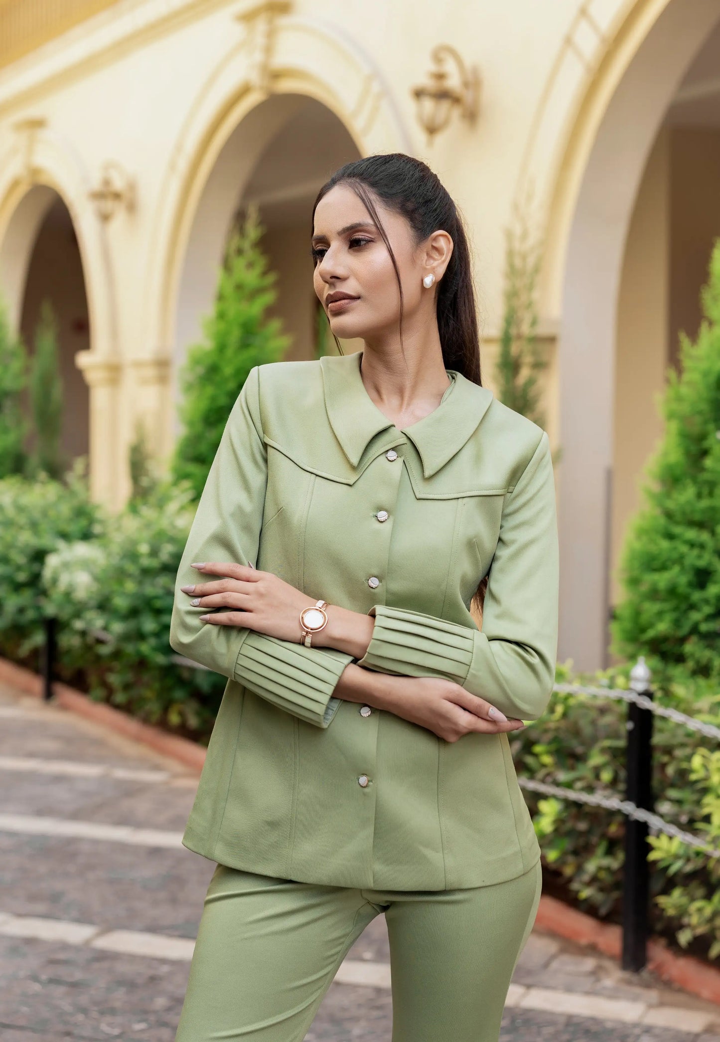 Emerald Blaze Green Blazer