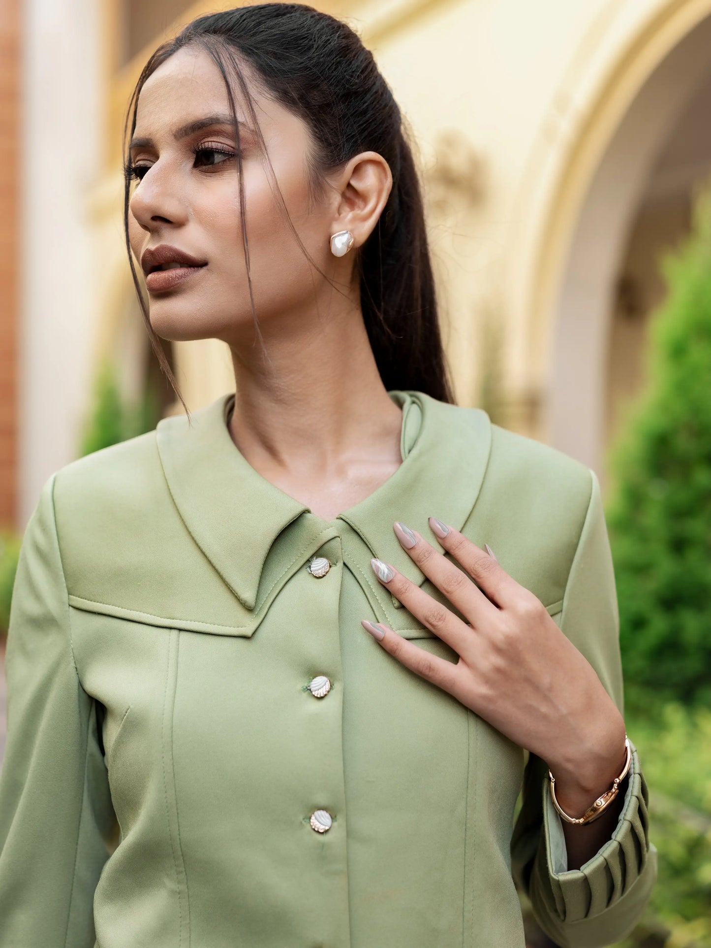 Emerald Blaze Green Blazer