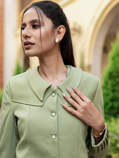 Emerald Blaze Green Blazer