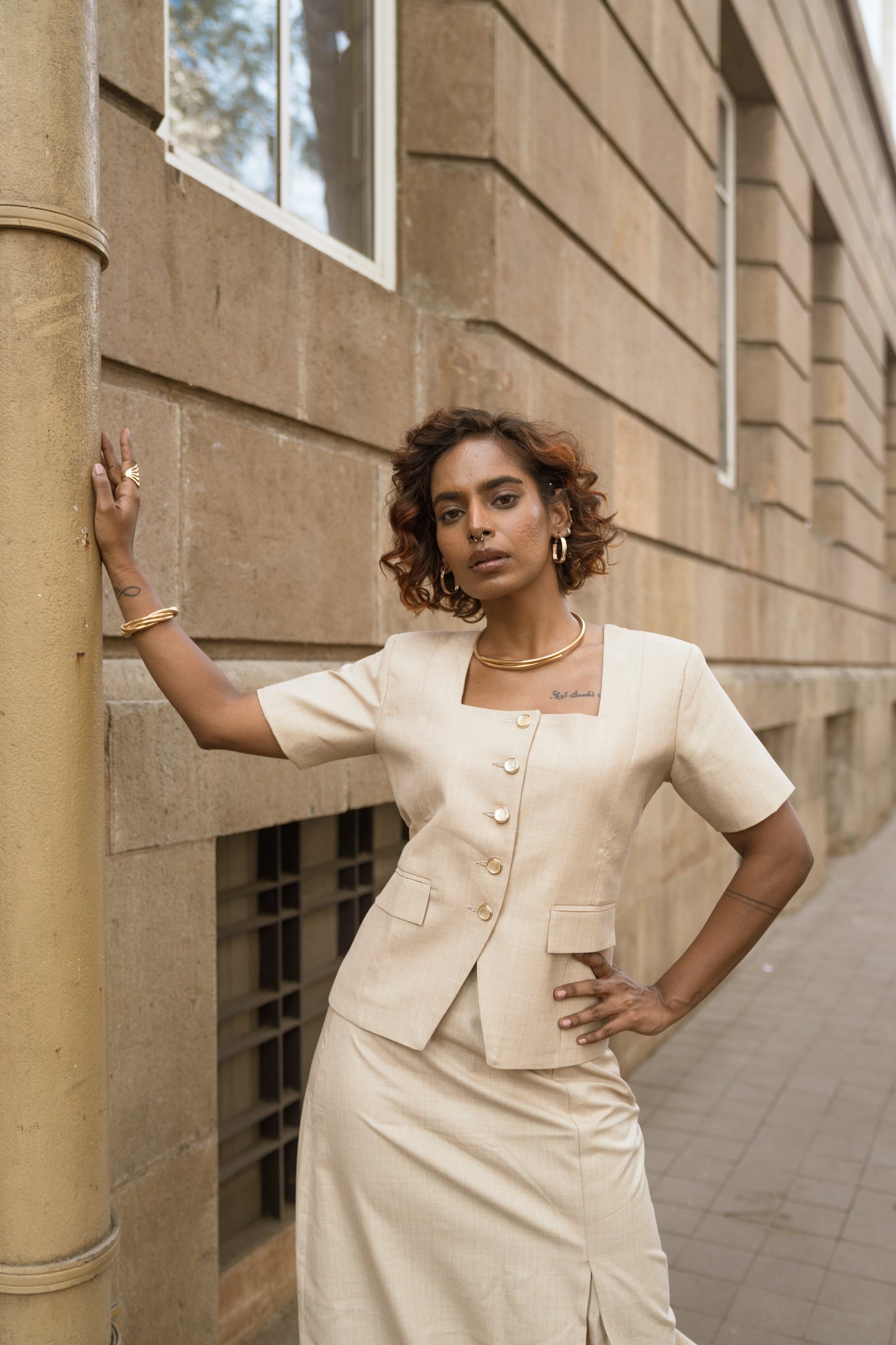 Mystic Sand Waistcoat & Skirt Set