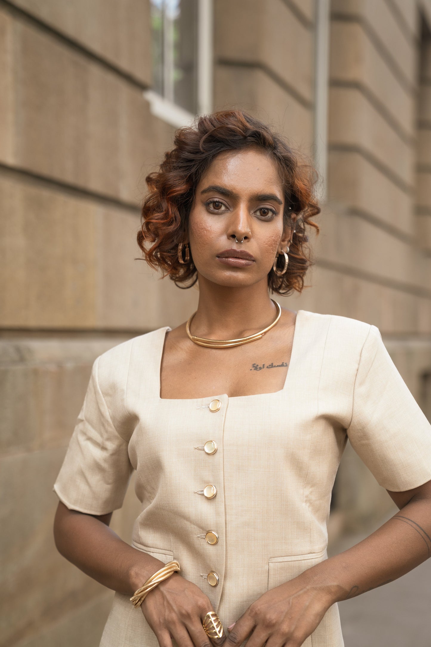 Mystic Sand Square Neck Waistcoat