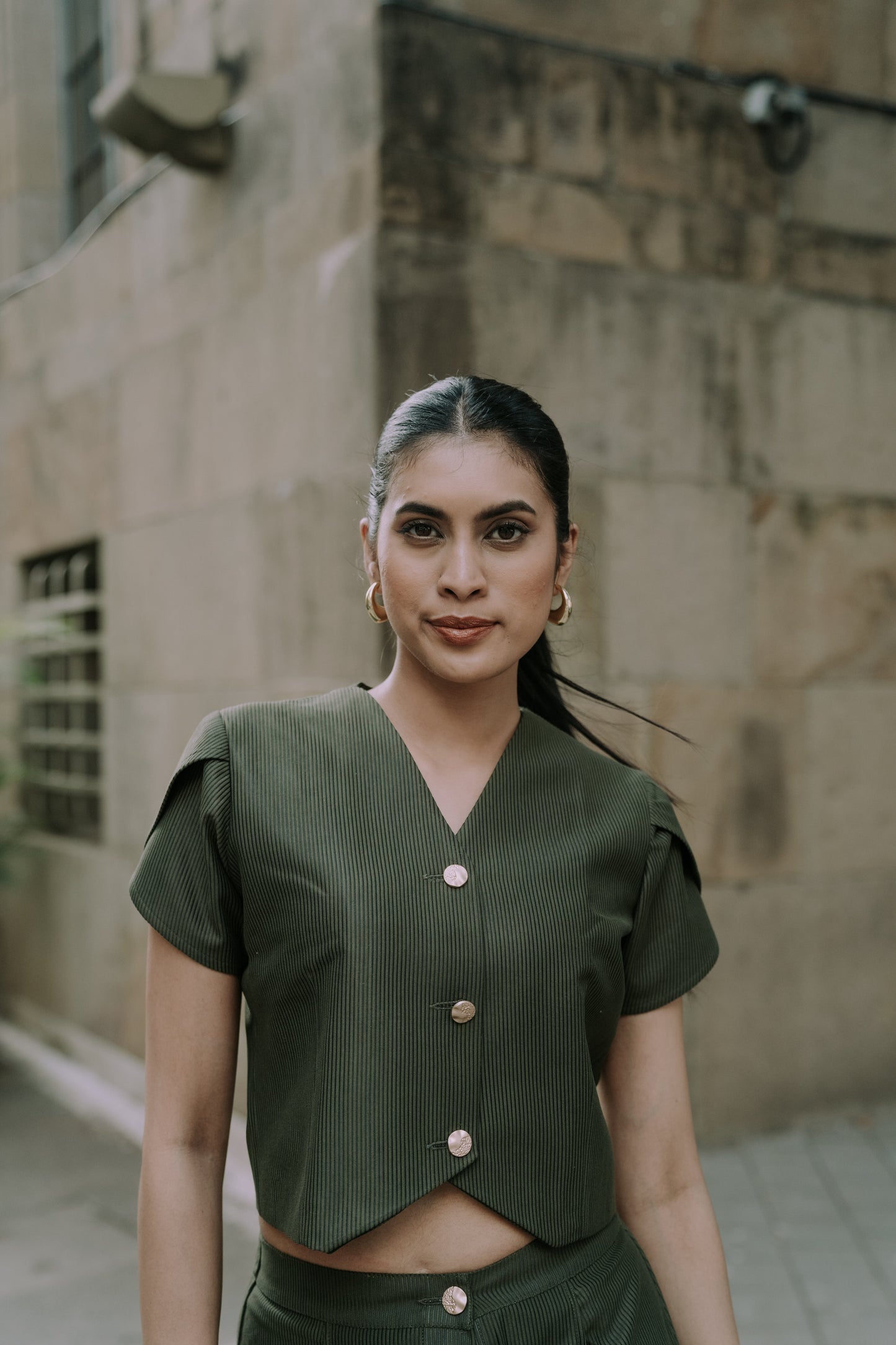 Ironwood Green Rose Petals Waistcoat