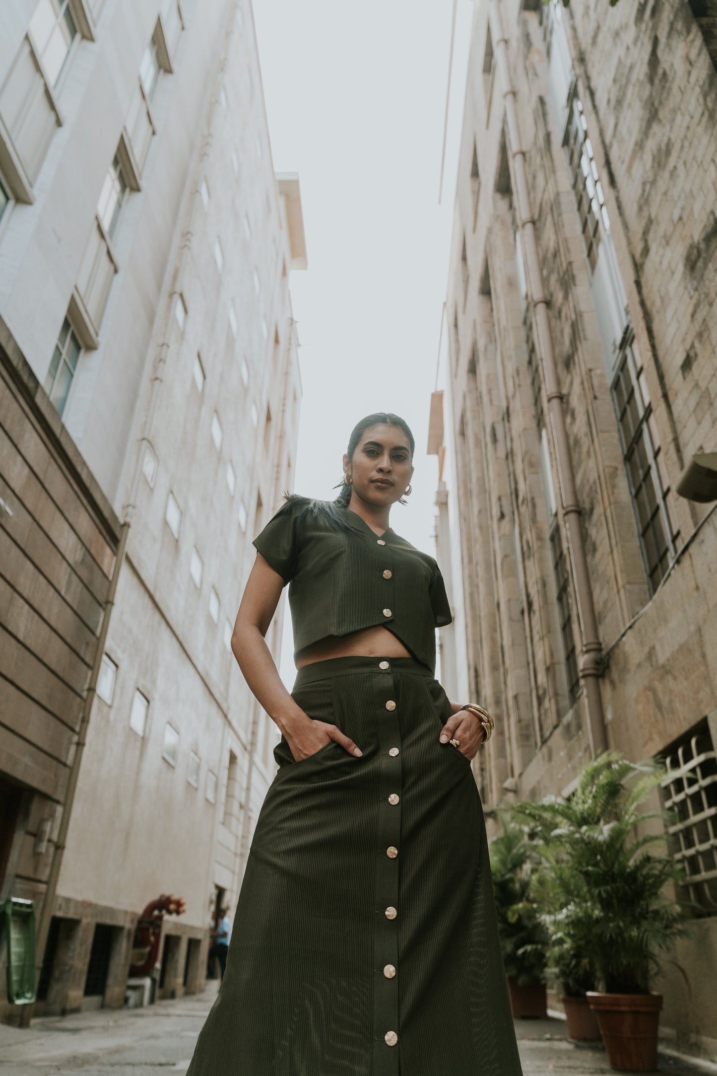 Ironwood Green Rose Petals Waistcoat