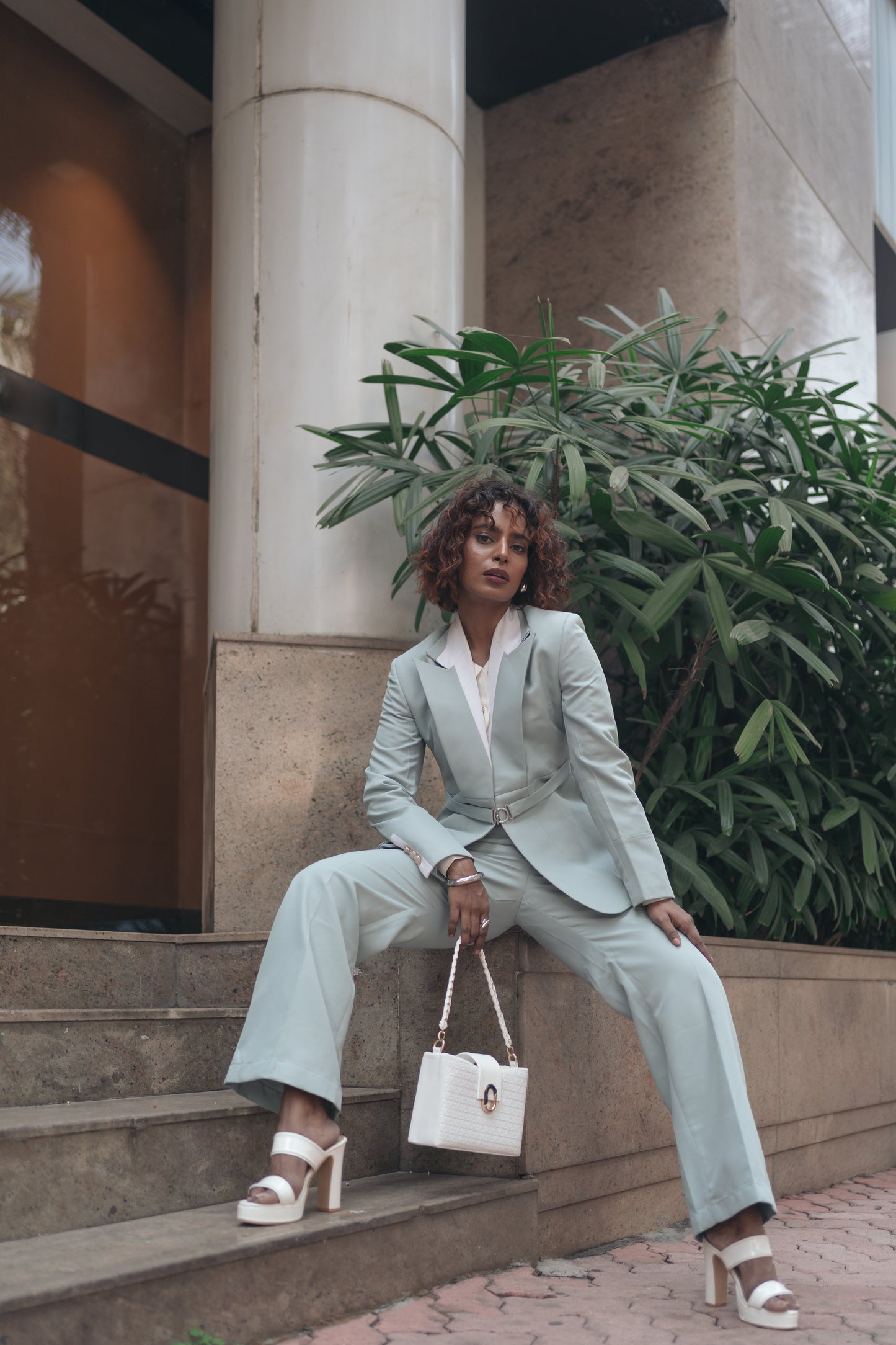 Steel Mint Green Suit