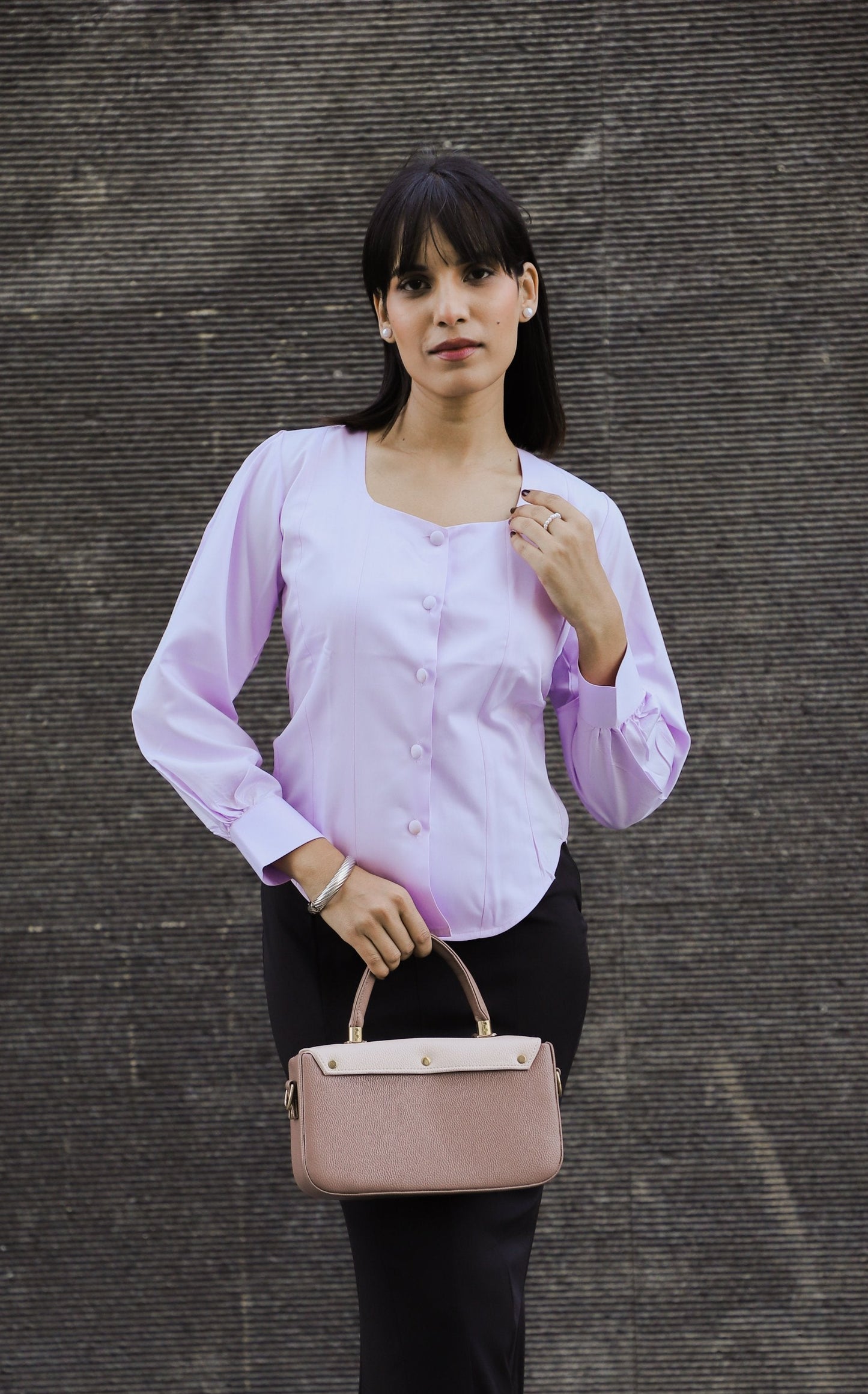 Quiet Cuff Lavender Top