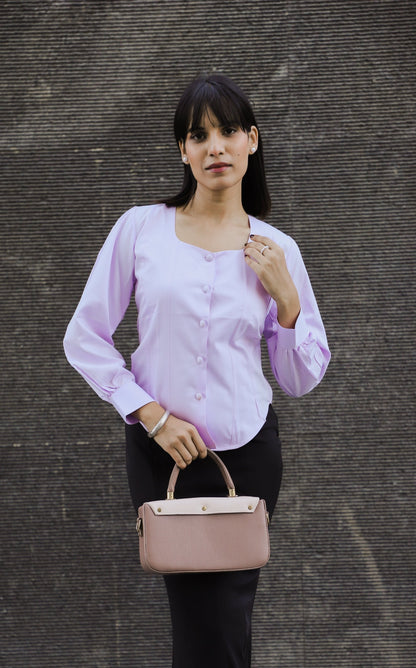 Quiet Cuff Lavender Top