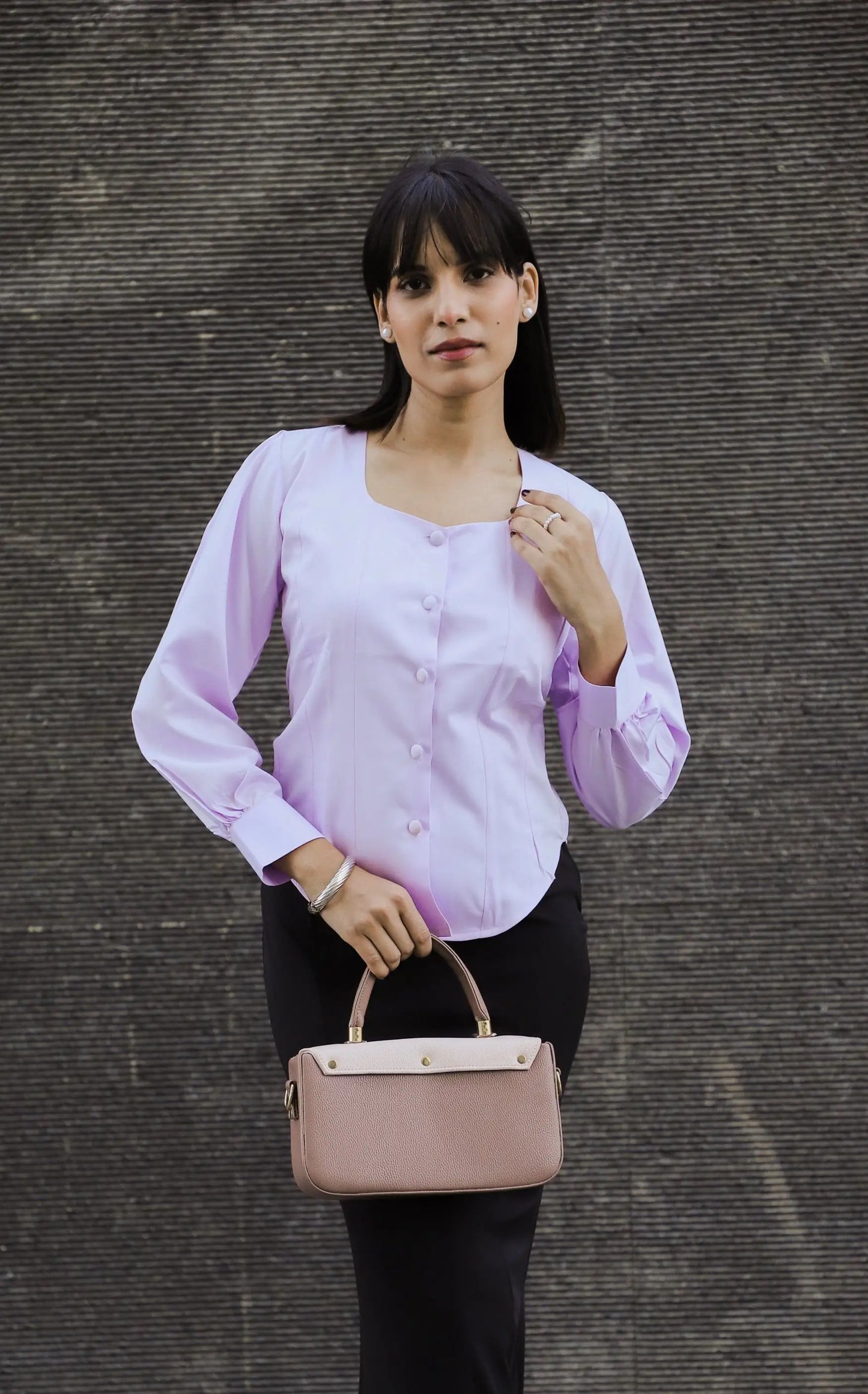 Quiet Cuff Lavender Top