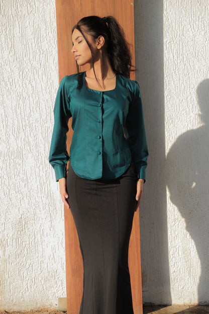 Quiet Cuff Teal Top