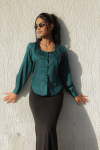 Quiet Cuff Teal Top