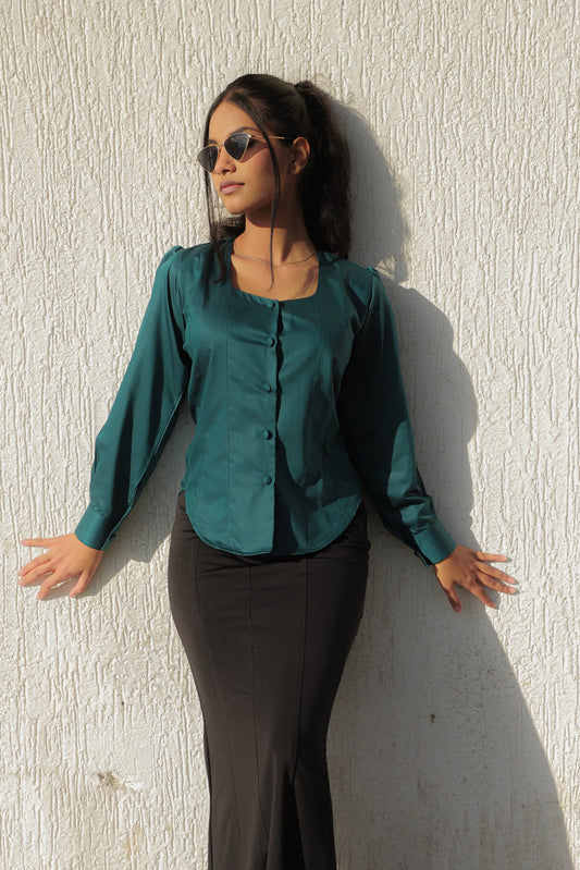 Quiet Cuff Teal Top