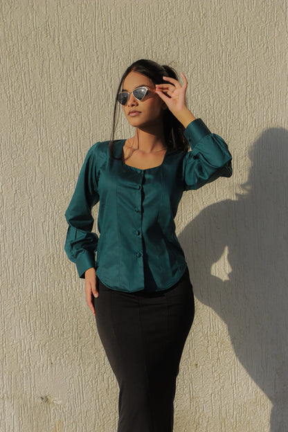 Quiet Cuff Teal Top