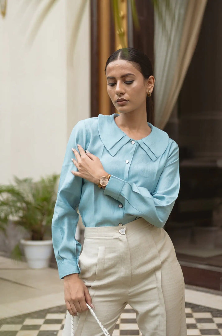 Midweek cool dew double collared shirt