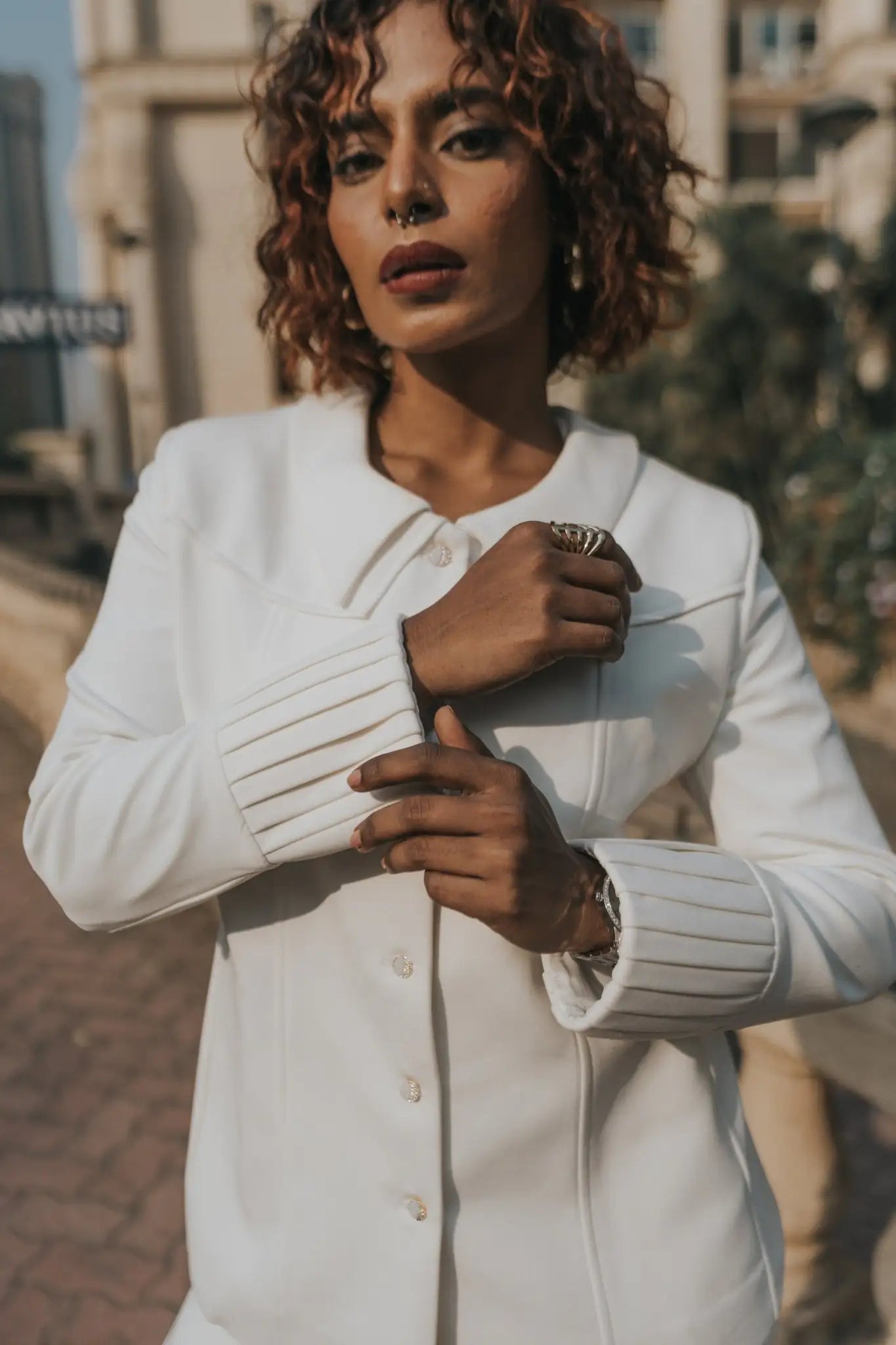 , MidWeek Women's Formal Wear - Workwear Style India, Glacial White Blazer - Midweek - Blazer
