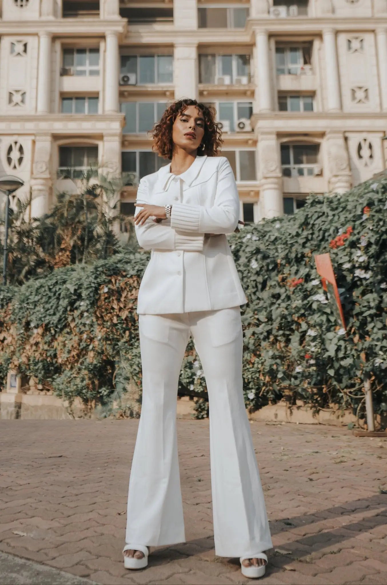 Glacial White Suit, MidWeek Women's Formal Wear - Workwear Style India, Glacial White Suit - Midweek - Suit