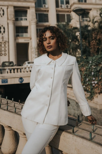 , MidWeek Women's Formal Wear - Workwear Style India, Glacial White Suit - Midweek - Suit
