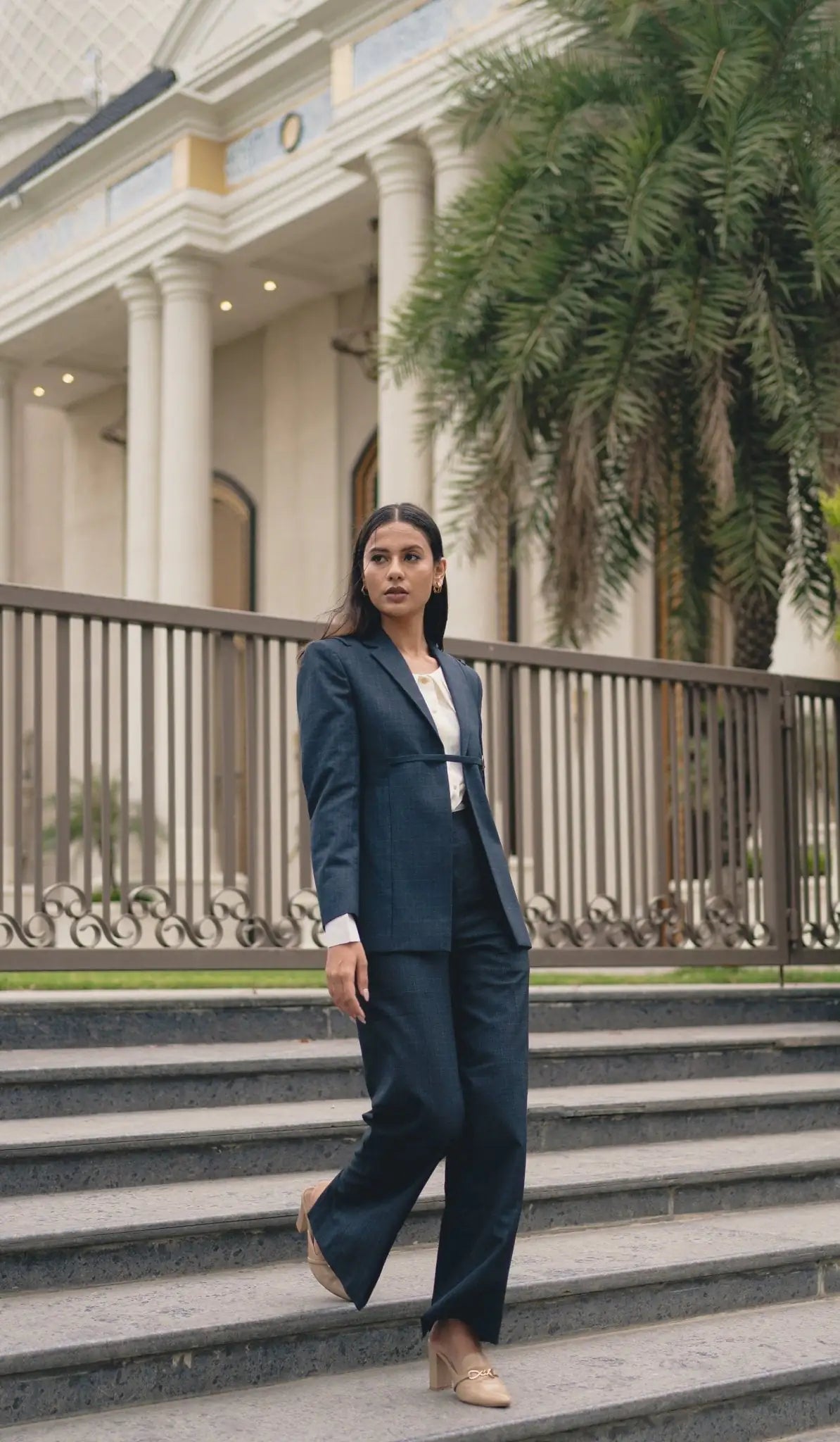 , MidWeek Women's Formal Wear - Workwear Style India, Graphite Blue Suit - Midweek - Suit
