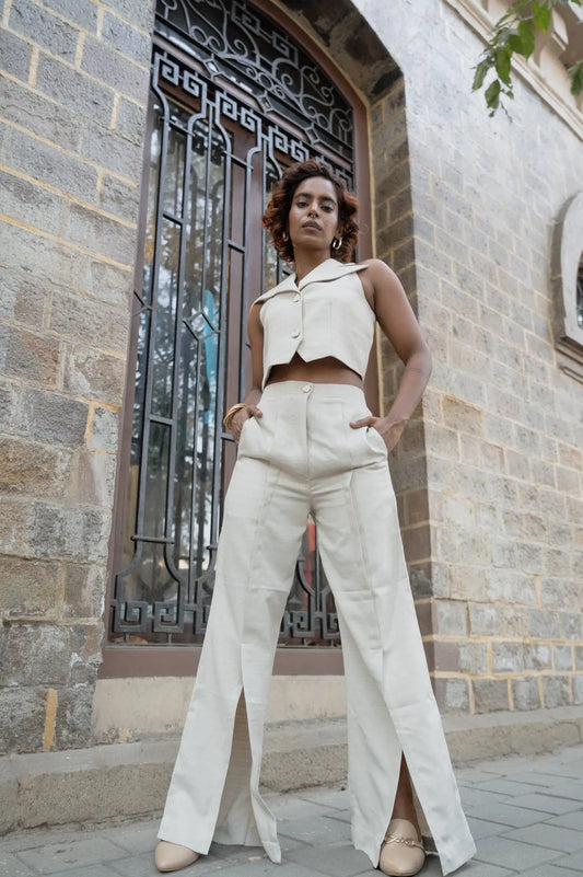 Imperial Ivory Waistcoat & Pants Set - Midweek - Set