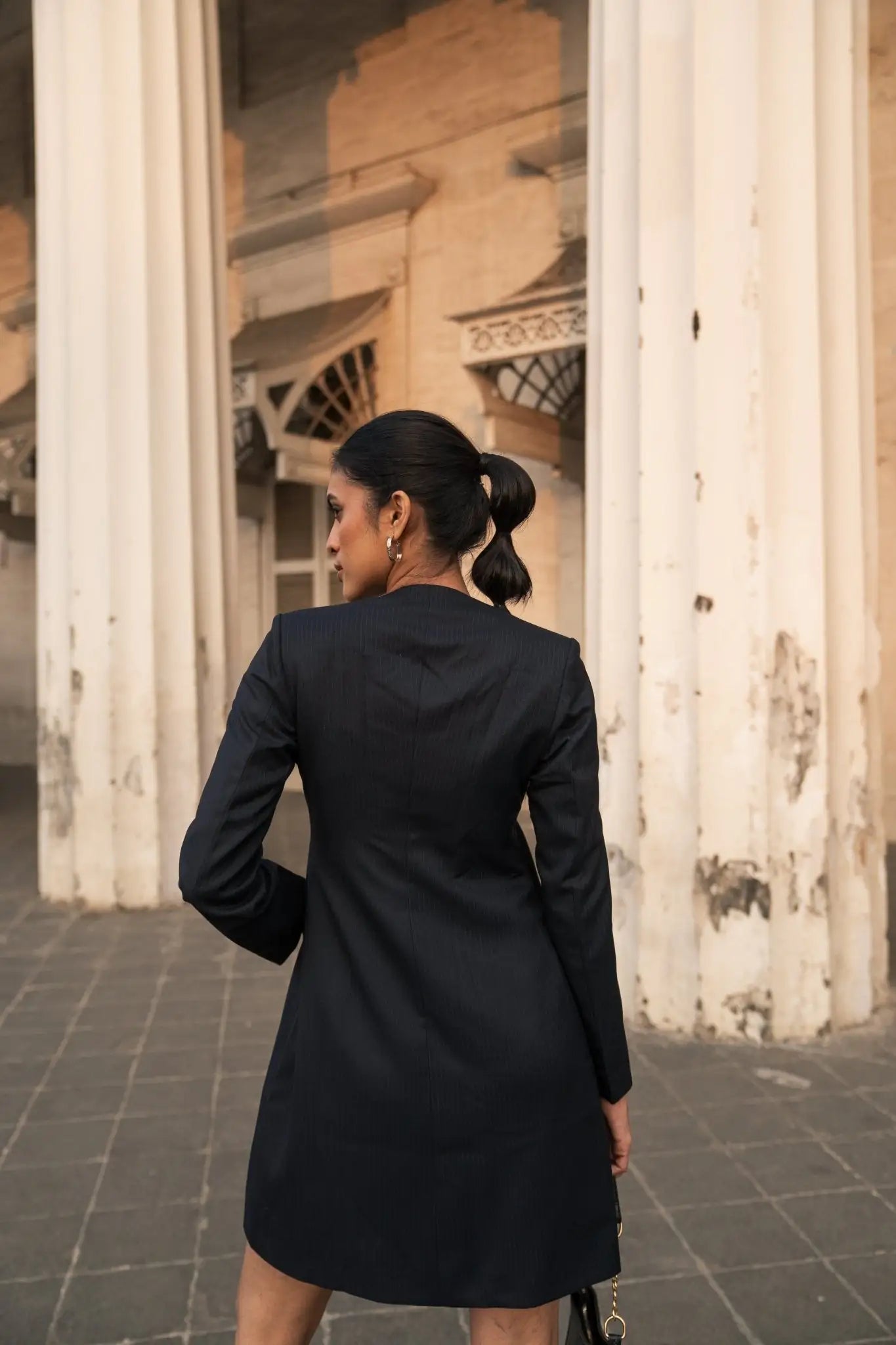 , MidWeek Women's Formal Wear - Workwear Style India, Indigo Grace Blazer Dress - Midweek - Dress