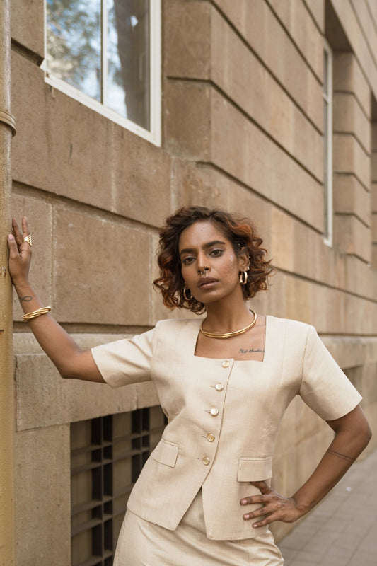 Mystic Sand Square Neck Waistcoat - Midweek - Waistcoat