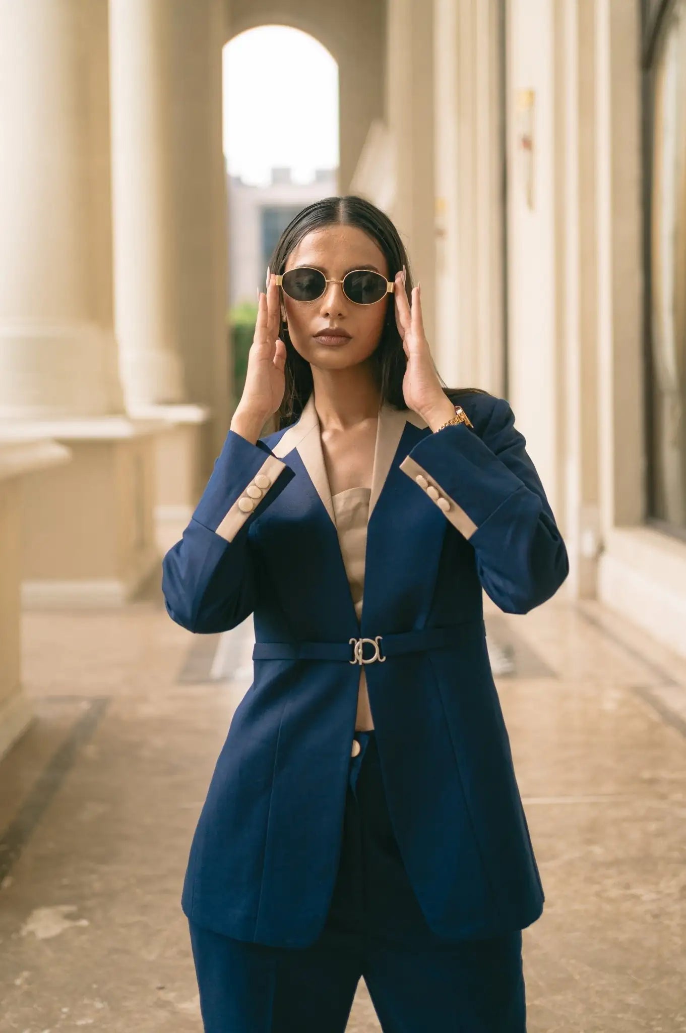 Obsidian Blue Blazer, MidWeek Women's Formal Wear - Workwear Style India, Obsidian Blue Blazer - Midweek - Blazer