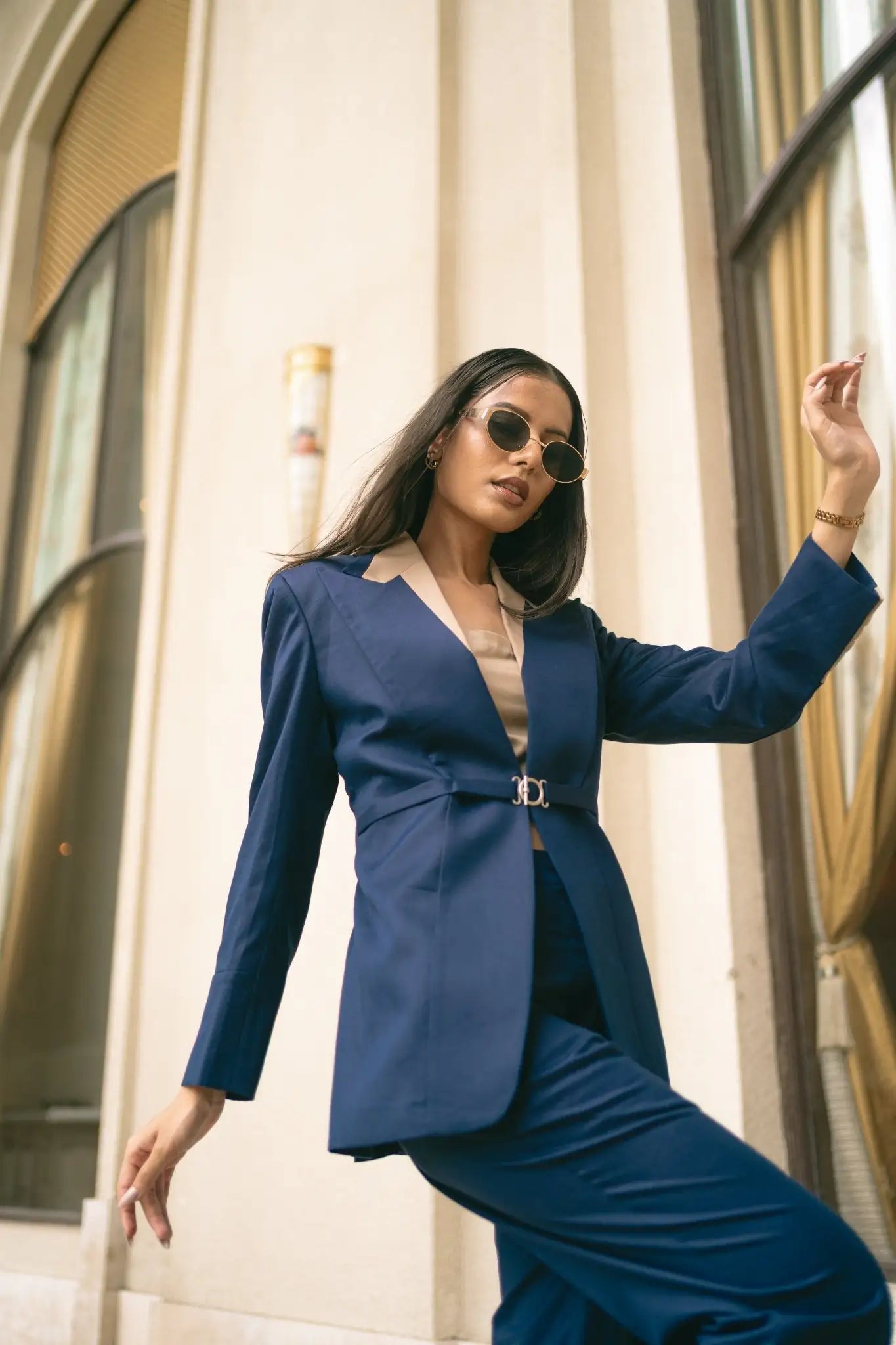 , MidWeek Women's Formal Wear - Workwear Style India, Obsidian Blue Blazer - Midweek - Blazer