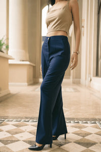 Obsidian Blue Pants, MidWeek Women's Formal Wear - Workwear Style India, Obsidian Blue Pants - Midweek - Pants