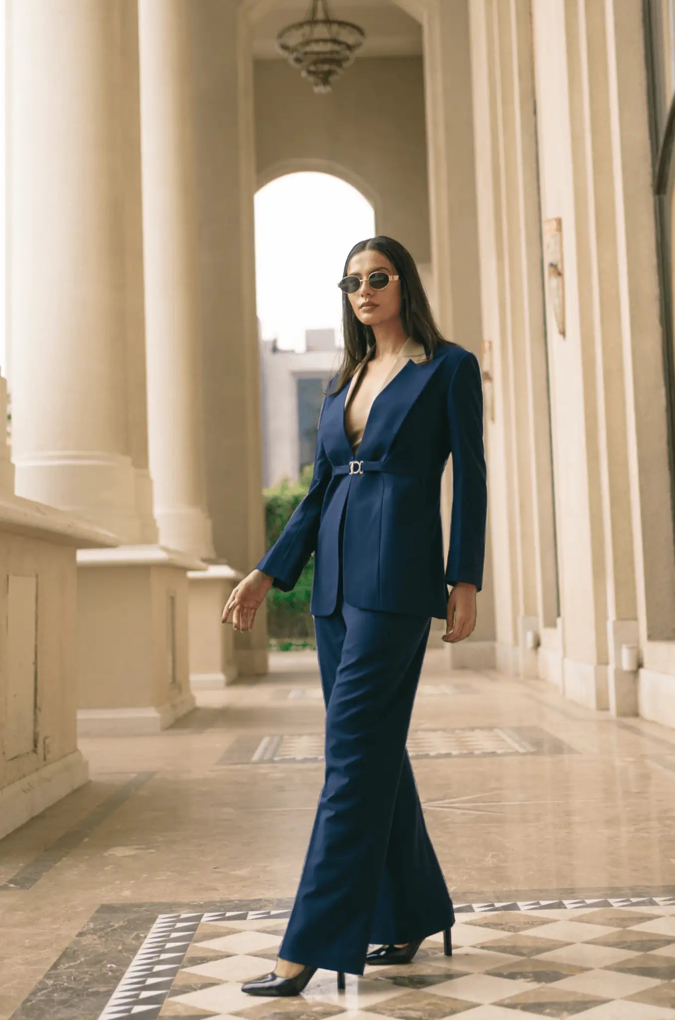 , MidWeek Women's Formal Wear - Workwear Style India, Obsidian Blue Suit - Midweek - Suit