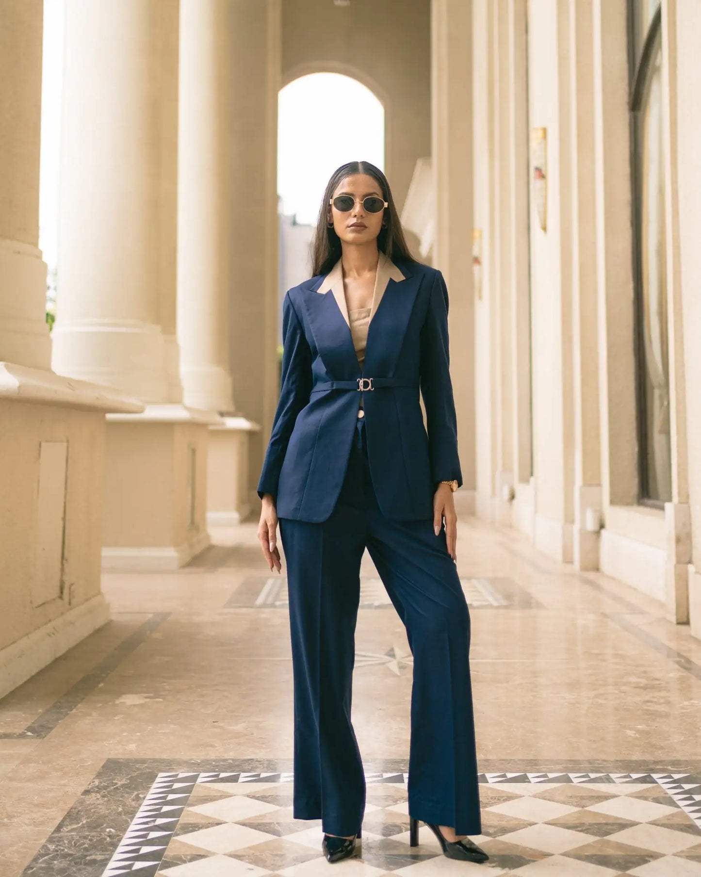 Obsidian Blue Suit, MidWeek Women's Formal Wear - Workwear Style India, Obsidian Blue Suit - Midweek - Suit