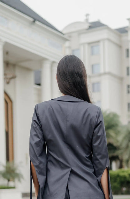 , MidWeek Women's Formal Wear - Workwear Style India, Shadowstone Grey Blazer - Midweek - Blazer