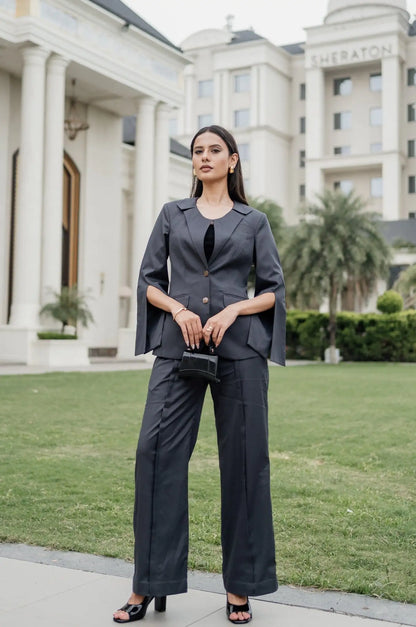 Shadowstone Grey Suit, MidWeek Women's Formal Wear - Workwear Style India, Shadowstone Grey Suit - Midweek - Suit