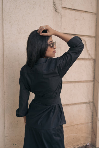 Stealth Black Oversized Shirt - Midweek - Shirt