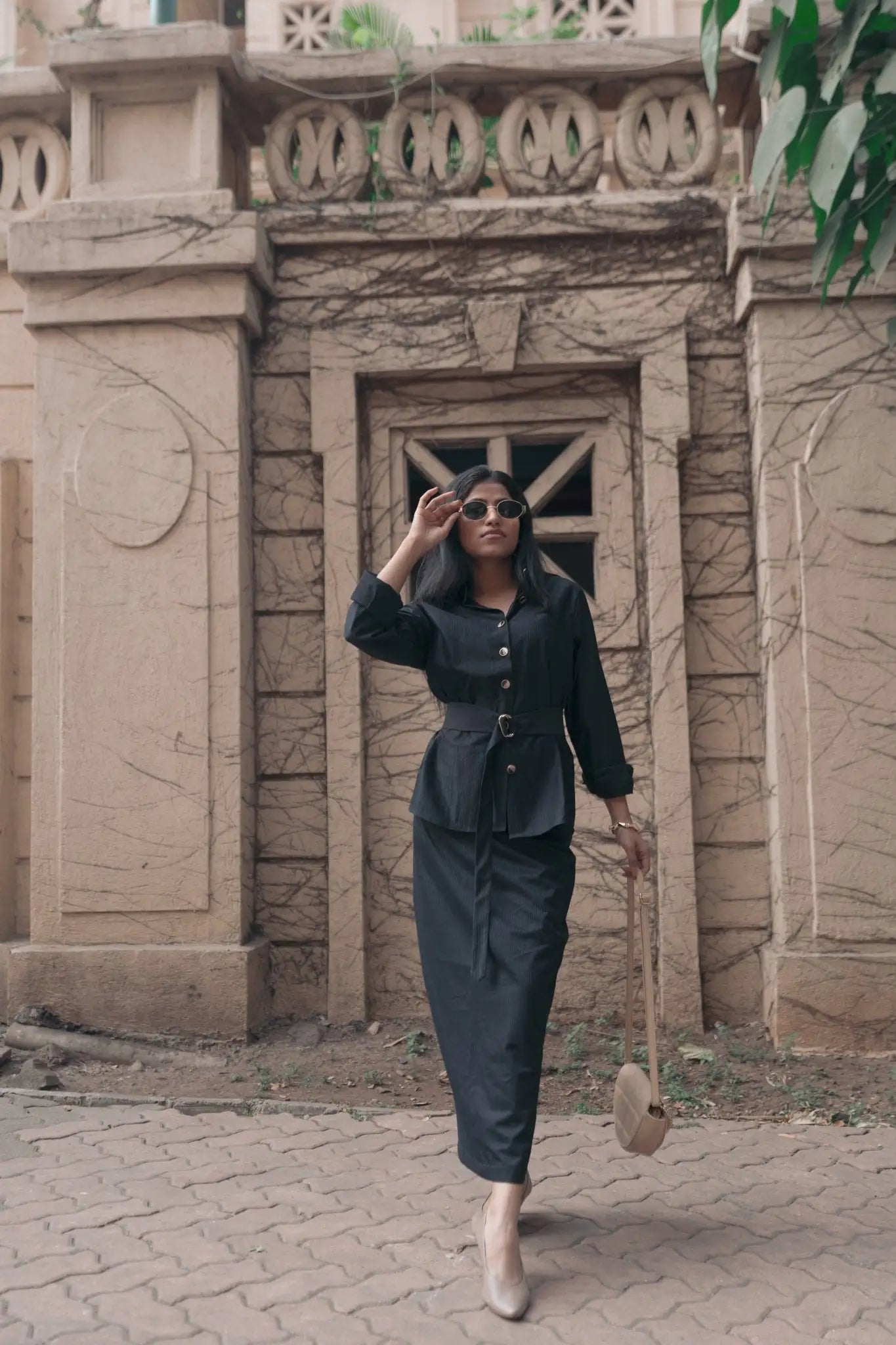 Stealth Black Oversized Shirt, MidWeek Women's Formal Wear - Workwear Style India, Stealth Black Oversized Shirt - Midweek - Shirt