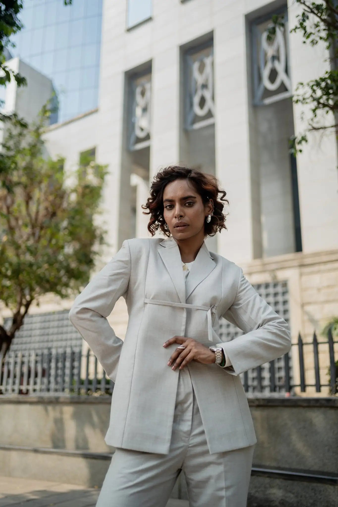 Titan Grey Blazer, MidWeek Women's Formal Wear - Workwear Style India, Titan Grey Blazer - Midweek - Blazer